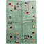 Hand-Knotted High-Quality Green Area Rug