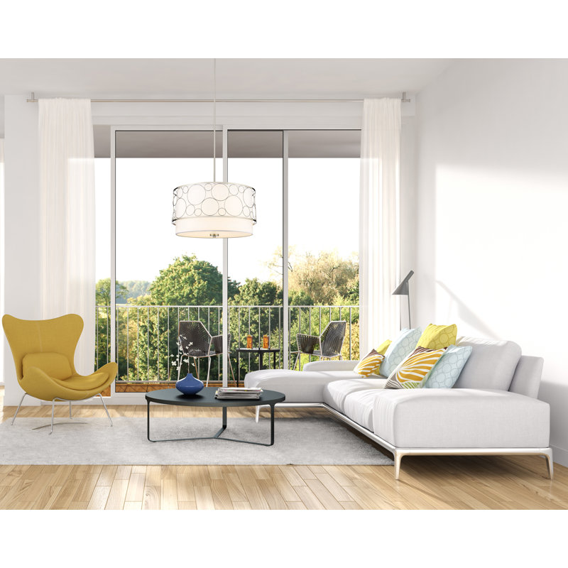4 - Light Single Pendant, Brushed Nickel