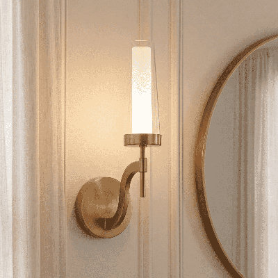 Butler 1-Light Wall Sconce in Warm Brass