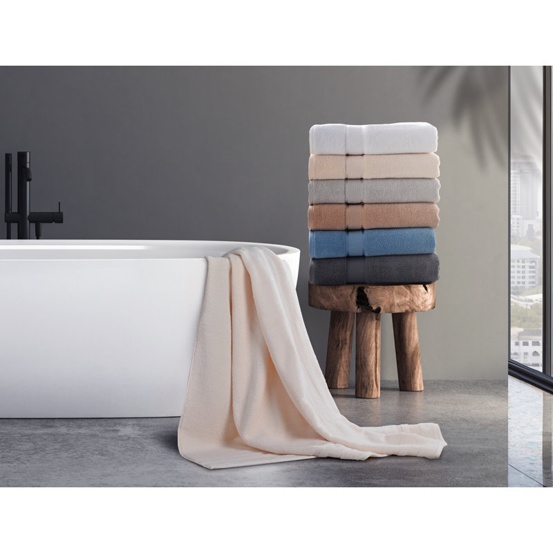 Kathy Ireland Zero Twist Cotton Plush Bath Sheet Set, Blue, 4