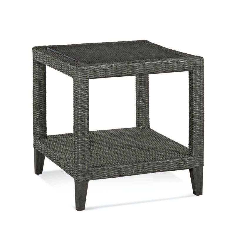 Long Beach 24" Tall End Table, Gray Stone