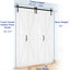 CHIC Mode Doors Porte de grange double pliante en panneau de fibres à densité moyenne de 72 po x 84 po avec quincaillerie double avec quincaillerie-102466946