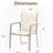 Outdoor Dining Chairs Of 2 Weather Cream Color Metal Frame Stackable Breathable For Garden Patio Porch 22.1"L X 25.2"W 36"H In Quick - Drying Poolsides-24932152-24932165