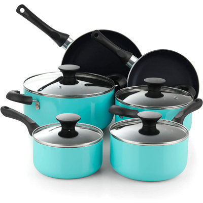 Cook N Home 10 Pieces Aluminum Non Stick Cookware Set