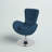 Marilo LeatherSoft Swivel Side Reception Chair with Bowed Seat - Guest Seating-88610585