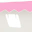 Lit double au sol avec tipi blanc et rose, garde-corps pour un coin de lecture blanc et rose, conception en bois massif