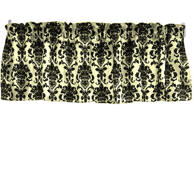 Floral Poplin Damask Window Valance 58" Wide
