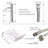 24'' Narrow Depth Single Bathroom Vanity Set with Mirror-909502477