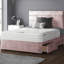 Kiara Stripped Floor Standing Headboard With Divan Base 4 Drawers Crush Velvet Cream With And Metal Feet (Double)-1266769181-1300845308-1300845298