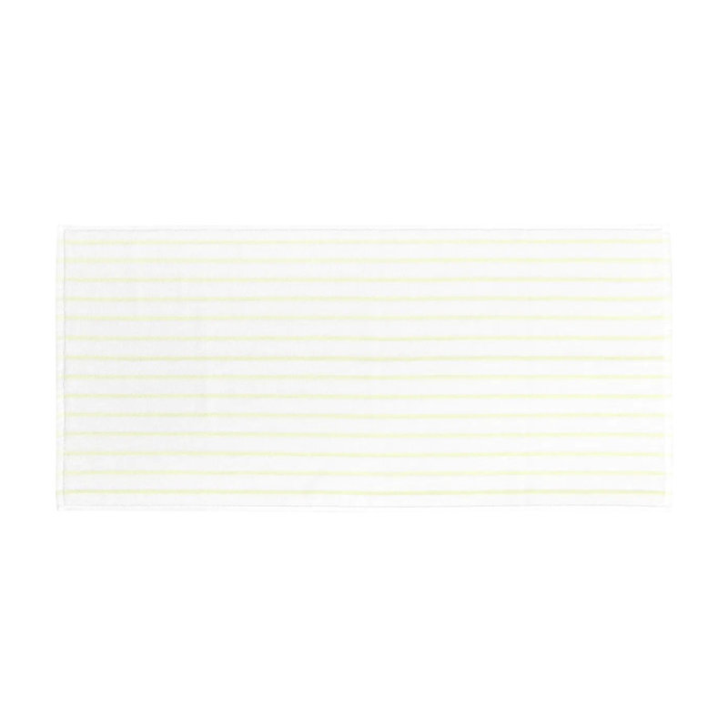 100% Cotton Hand Towel, White/Transparent Yellow Narrow Stripe