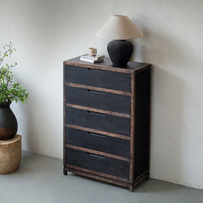 Mid-Century Style Solid Wood Entryway Cabinet