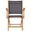 Chaise de patio pliante teck Madisen
