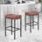 Upholstered Saddle Bar Stools Counter Height Stools Barstools Bar Chairs with Curved Seat & Footrest-1416667905-1416667907