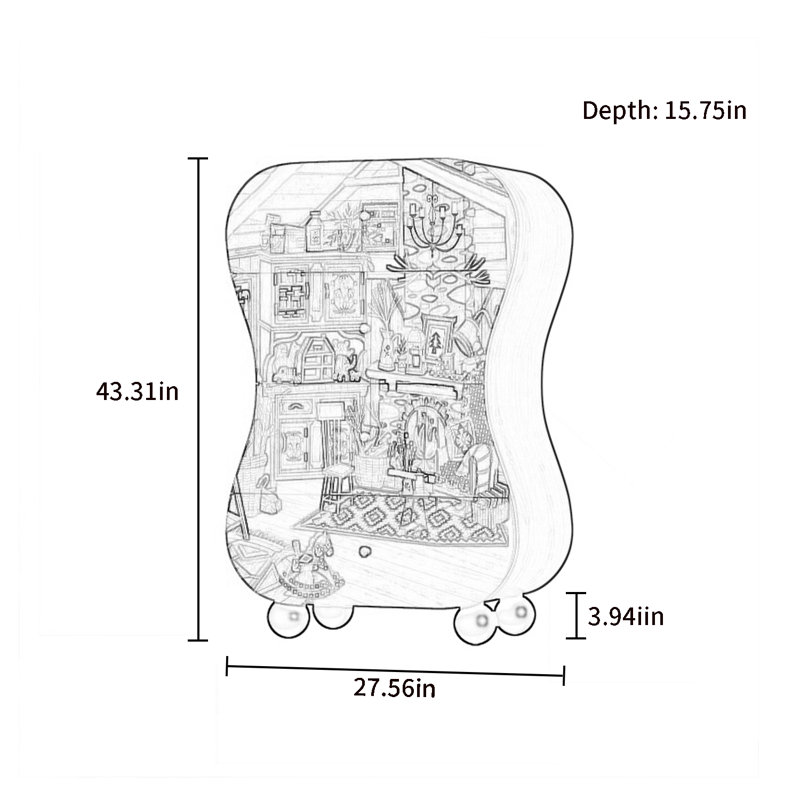Commode d'appoint de rangement moderne à quatre tiroirs, Ivoire ivoire