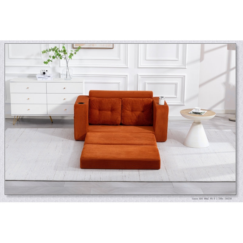 Canapé-lit convertible, siège double extensible, canapé-lit dépliant 2 en 1 avec coussins pour le salon et la chambre à coucher