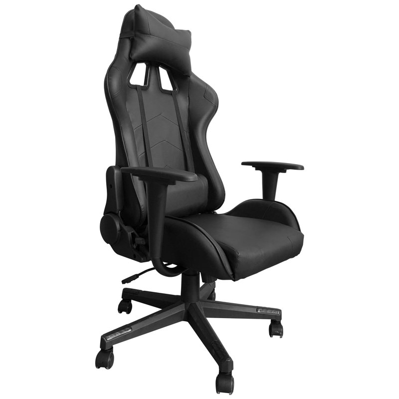 Inbox Zero Adjustable Reclining Ergonomic Swiveling PC & Racing Game Chair, Black