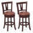 26'' Counter Height Swivel Barstools Set of 4 High Backs & Footrests Solid Wood-24852805-24852810
