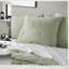 Ensemble de literie en coton de qualité supérieure, taie décorative européenne 1 pièce avec motif brodé, sauge, 26 po x 26 po