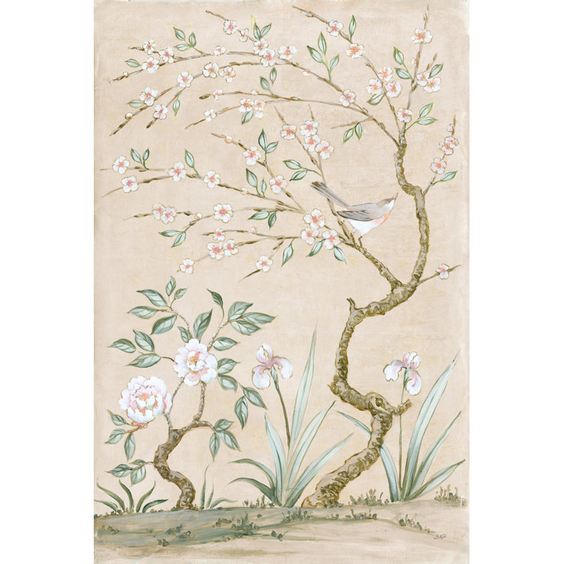 Spring Mural I Tan - Wrapped Canvas Painting, 30cm H x 20cm W x 3.8cm D