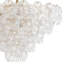 Lustre en verre texturé floral à 5 ​​niveaux, 12 lumières, 76 cm (30 po), laiton antique