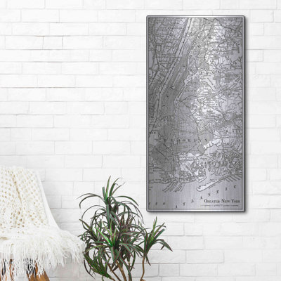 " Tinted Map Of New York " by Vision Studio