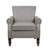 Enoks Traditional Upholstered Gray Faux Leather Armchair with Nailhead Trim-219326330