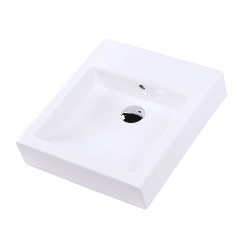 Aquagrande 18.5'' L Bathroom Sink, 0 Hole