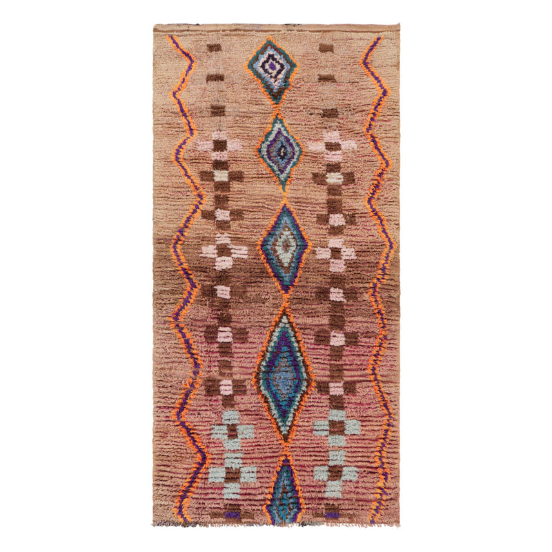 Vintage One-of-a-Kind 4'X9' Hand Knotted Area Rug