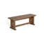 Banc de salle à manger Yael, siège en planche, bois d'acajou brun clair, 48 po