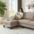 Marchel Upholstered L-Shaped Sectional with Ottoman Reversible-2102501054