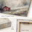 Winter Stillness - Paysage de campagne enneigée, art mural sur toile-129463057
