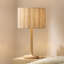 Solid Wood and Steel Standard Table Lamp