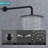 Matt Black Wall Mounted Shower With 10" Rain & Handheld Heads. Balance Valve, Skid Handle. 360 Rotatable. . 1.8 Gpm Flow. Swivel Spout. Compatible American Plumbing