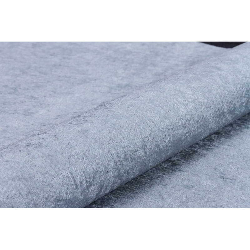 Tapis gris lavable Fideoja, Rectangle 2 pi 7 po x 4 pi 11 po