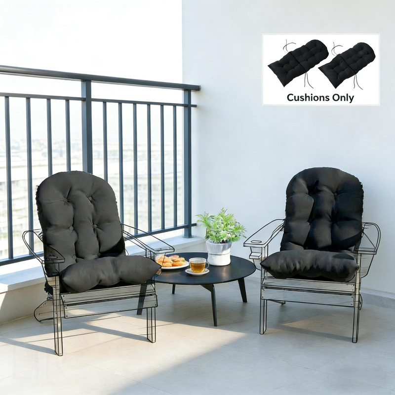 Tufted Chair Cushions,High Back Patio Chair Cushions,Outdoor Chair Cushions Set Of 2(Only Cushion), Chair Cushion