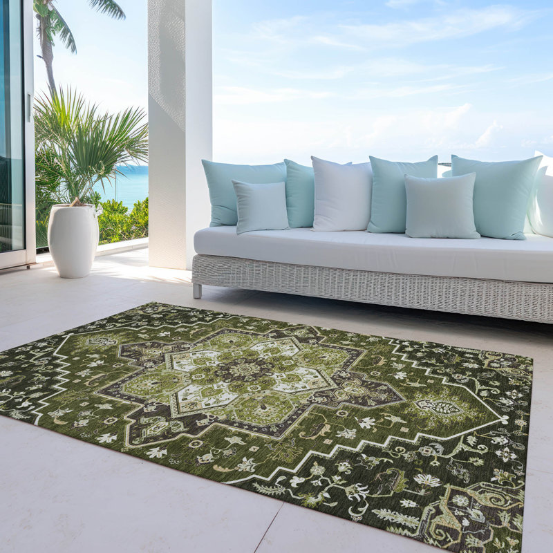 Machine Washable Indoor/Outdoor Chayden ACN1036 Rug, Rectangle 8' x 10'