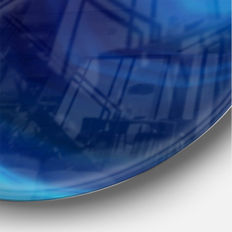 Horloge murale moderne en cristal Blue Agate, Grand