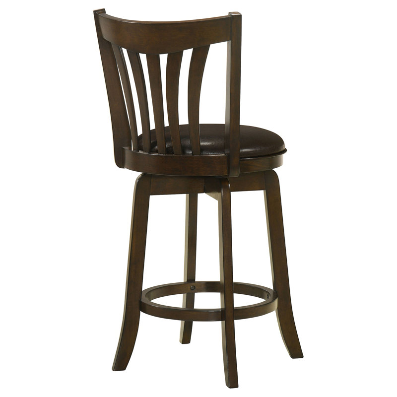 Chaise de bar pivotante en bois Decker, Petit tabouret (siège d'une hauteur de 23,765 po)
