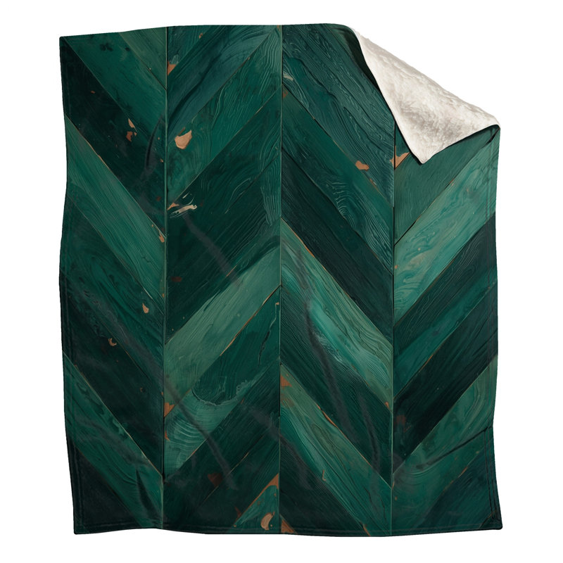 Couvertures en bois vert à chevrons, L 50 po x H 60 po