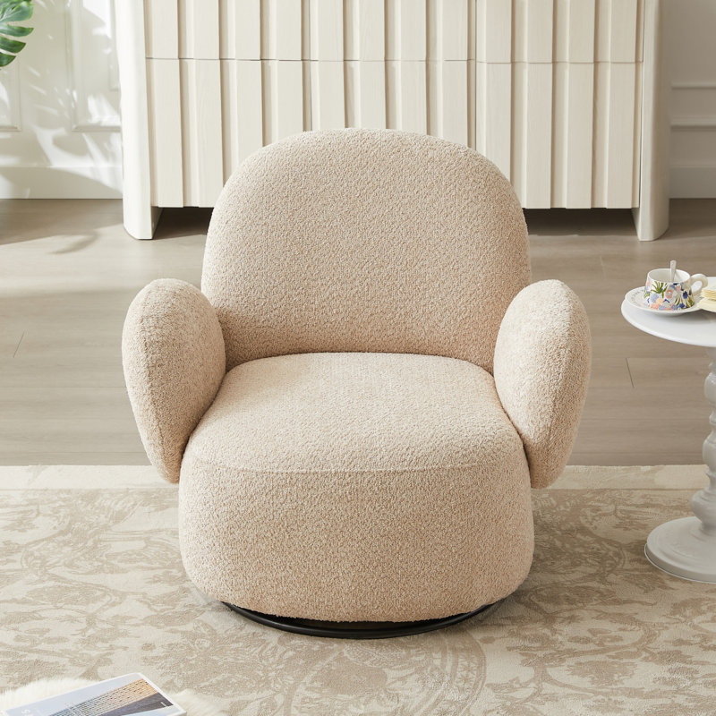 Chaise d'appoint pour le salon avec fonction pivotante, Beige