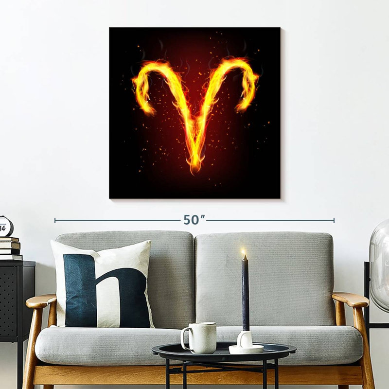 Flaming Aries, 30" H x 30" W