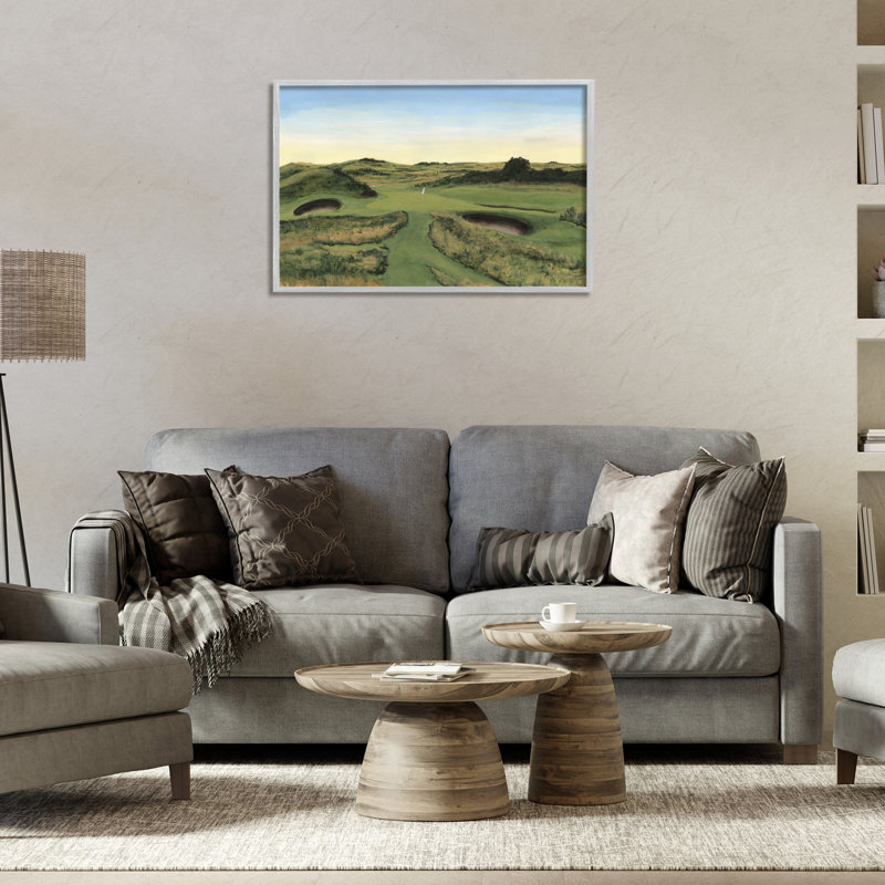 «Golf Field Landscape», art de la giclée encadrée par Michael Willett, Estampe numérique Farmhouse, H 20 po x l 30 po