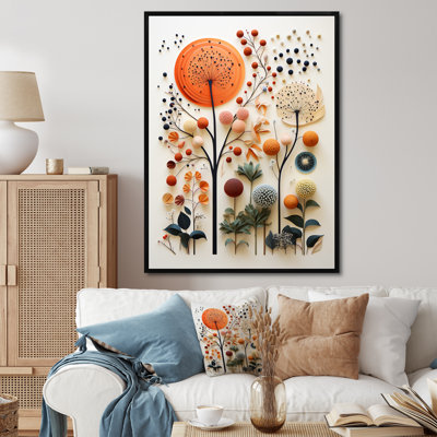 «Wyhatt Colorful Botanical Pointillism I», reproduction d'art sur toile