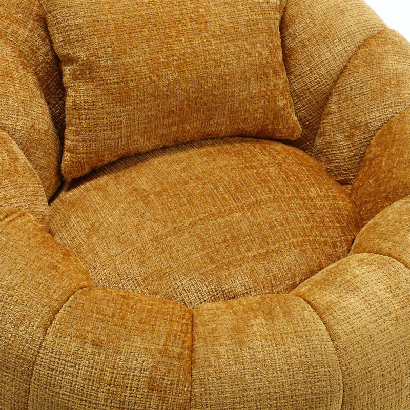 Fauteuil à billes moderne avec repose-pieds, confortable canapé de loisirs pour adultes, Yellow