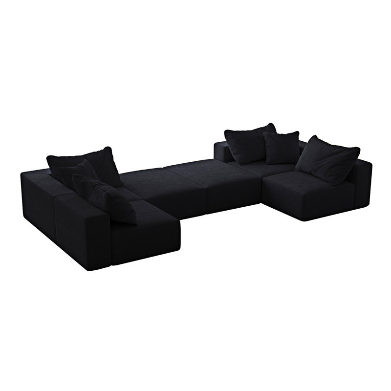 Upholstered Modular Sectional Sofa Couch