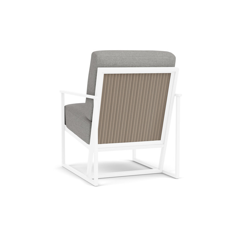 Summit Outdoor Lounge Chair, White, French Beige, Demo Stone