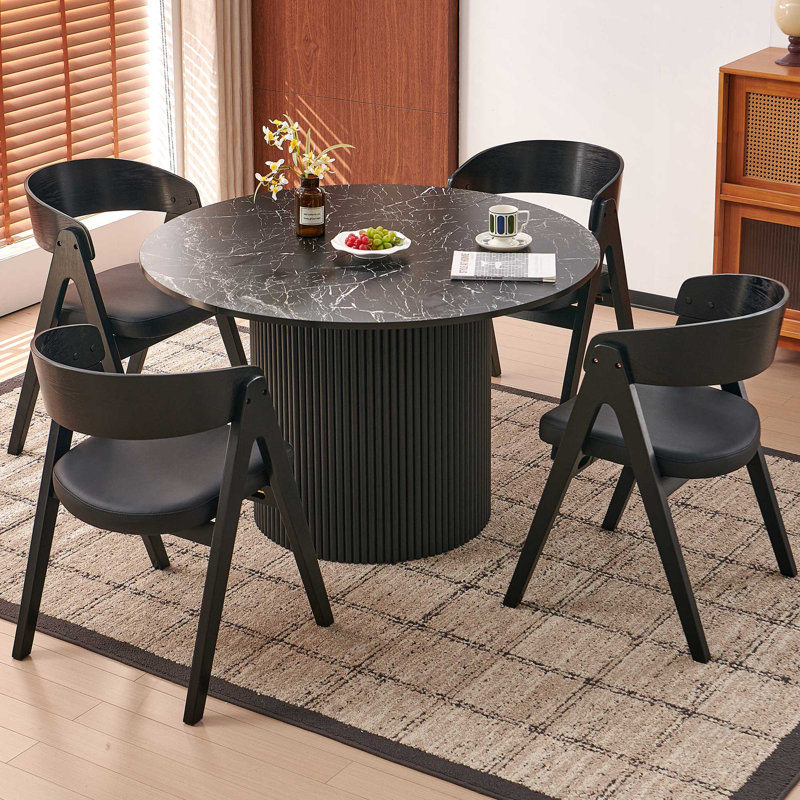 Doreah 5 - Piece Dining Set, Black