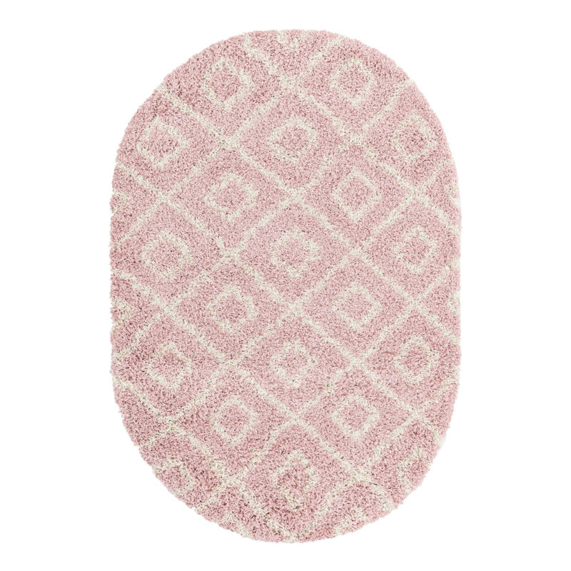 Geometric Indoor Rug, Oval 4' x 6'