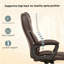 Fauteuil de direction en similicuir avec hauteur réglable et roulettes pivotantes, chaise de bureau ergonomique à haut dossier, pour la maison et le bureau