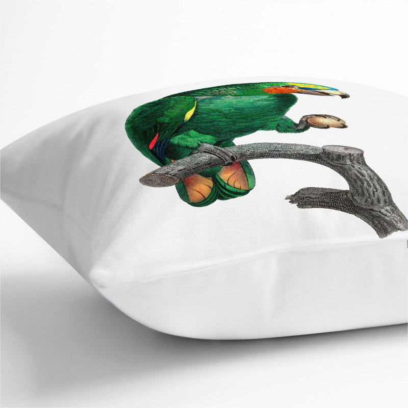 Square Cushion, 40cm H x 40cm W x 15cm D, White